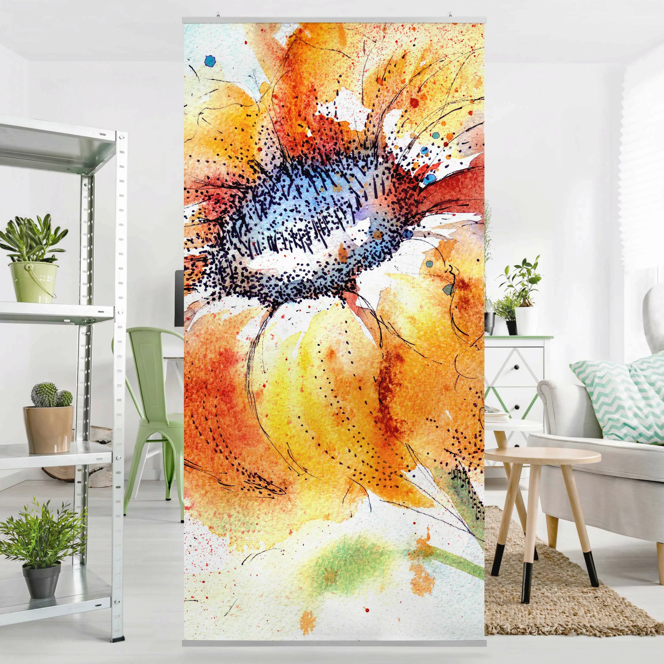 Raumteiler Blumen Painted Sunflower günstig online kaufen