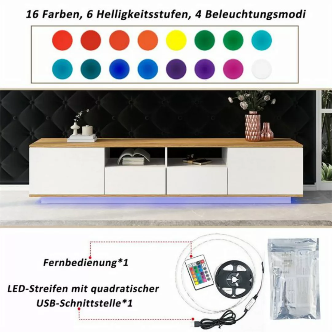 Fangqi TV-Schrank LED-Zwergplatte, TV-Ständer, TV-Ständer aus Holz, moderne günstig online kaufen