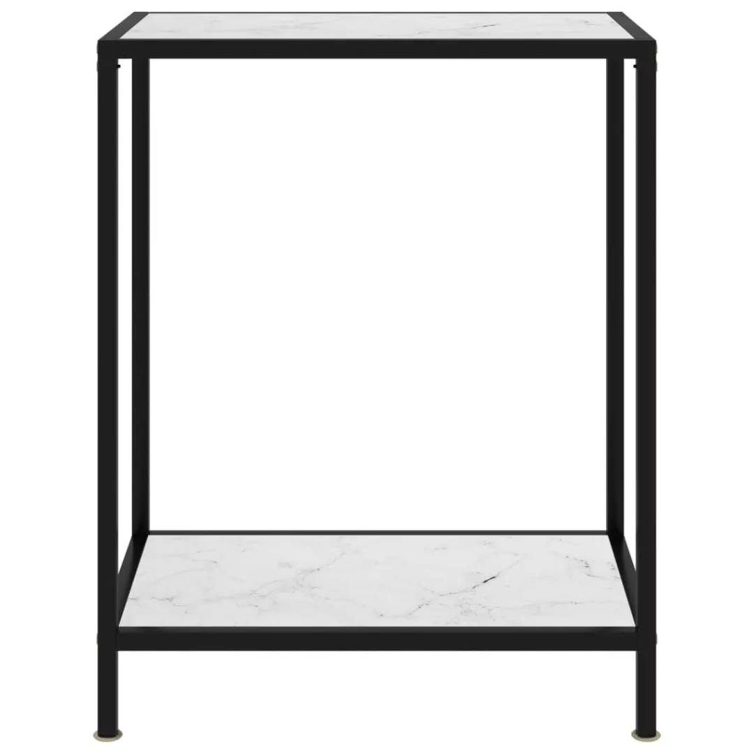 Konsolentisch Weiß 60x35x75 Cm Hartglas günstig online kaufen