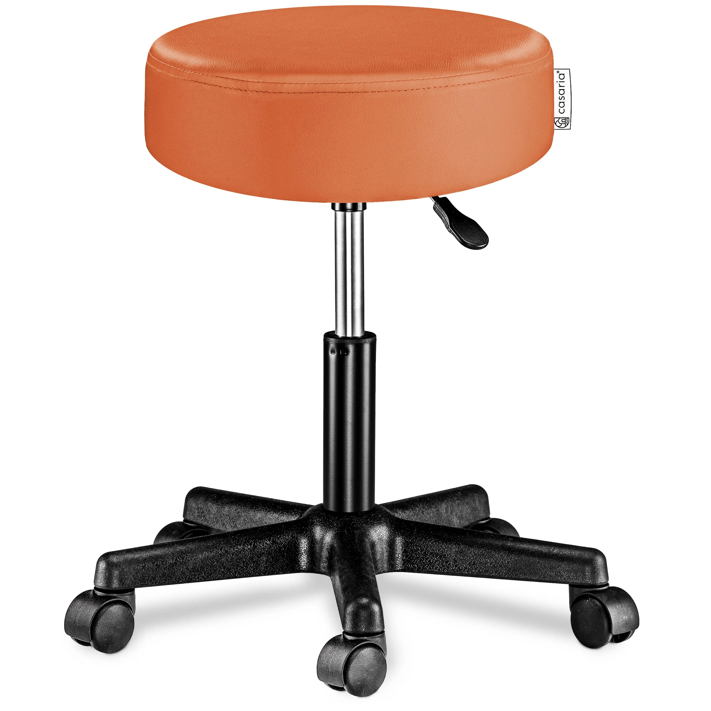 Rollhocker Kunstleder Orange 360° drehbar günstig online kaufen