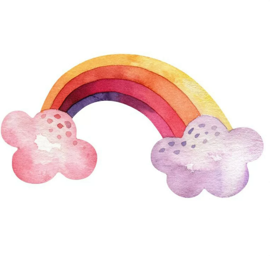 Wall-Art Wandtattoo »Bunter Regenbogen Wolken«, (1 St.), selbstklebend, ent günstig online kaufen