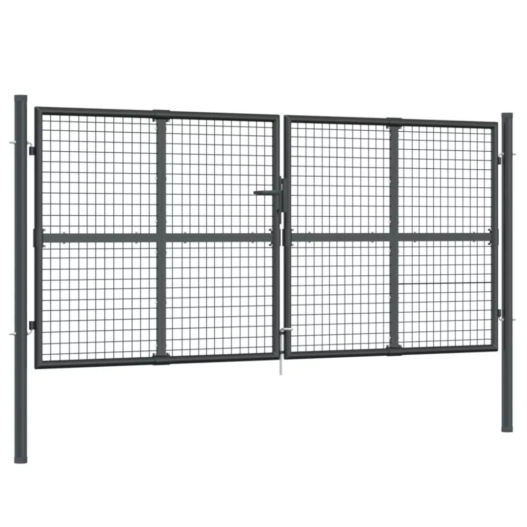 Vidaxl Mesh-gartentor Anthrazit 300x175 Cm Verzinkter Stahl günstig online kaufen