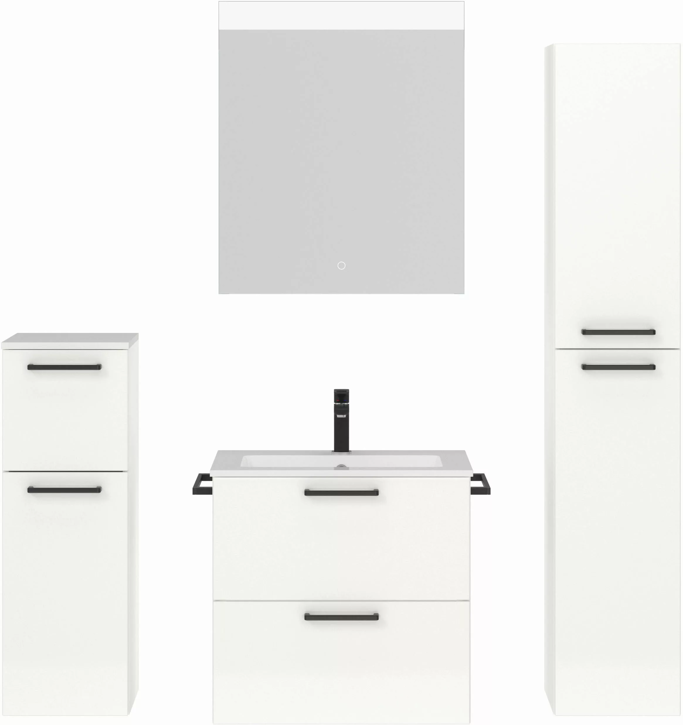 nobilia® Badmöbel-Set Tolvina, (4-St., vormontiert, mit günstig online kaufen
