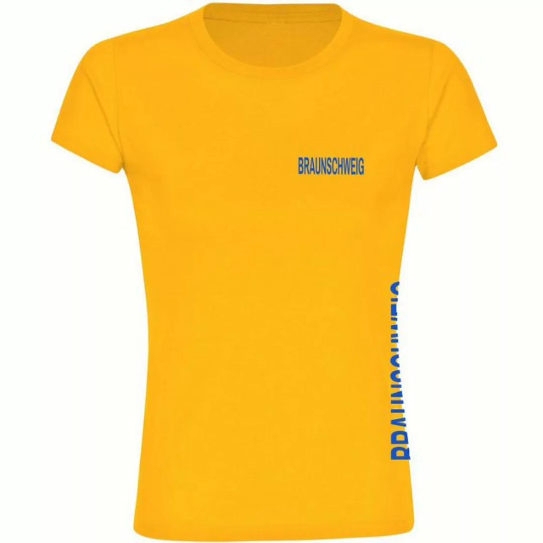 multifanshop T-Shirt Damen Braunschweig - Brust & Seite - Frauen günstig online kaufen