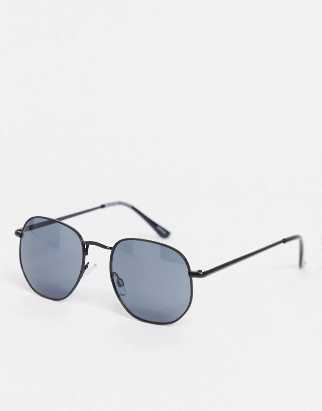 Selected Homme – Runde, abgeschrägte Sonnenbrille in Schwarz günstig online kaufen