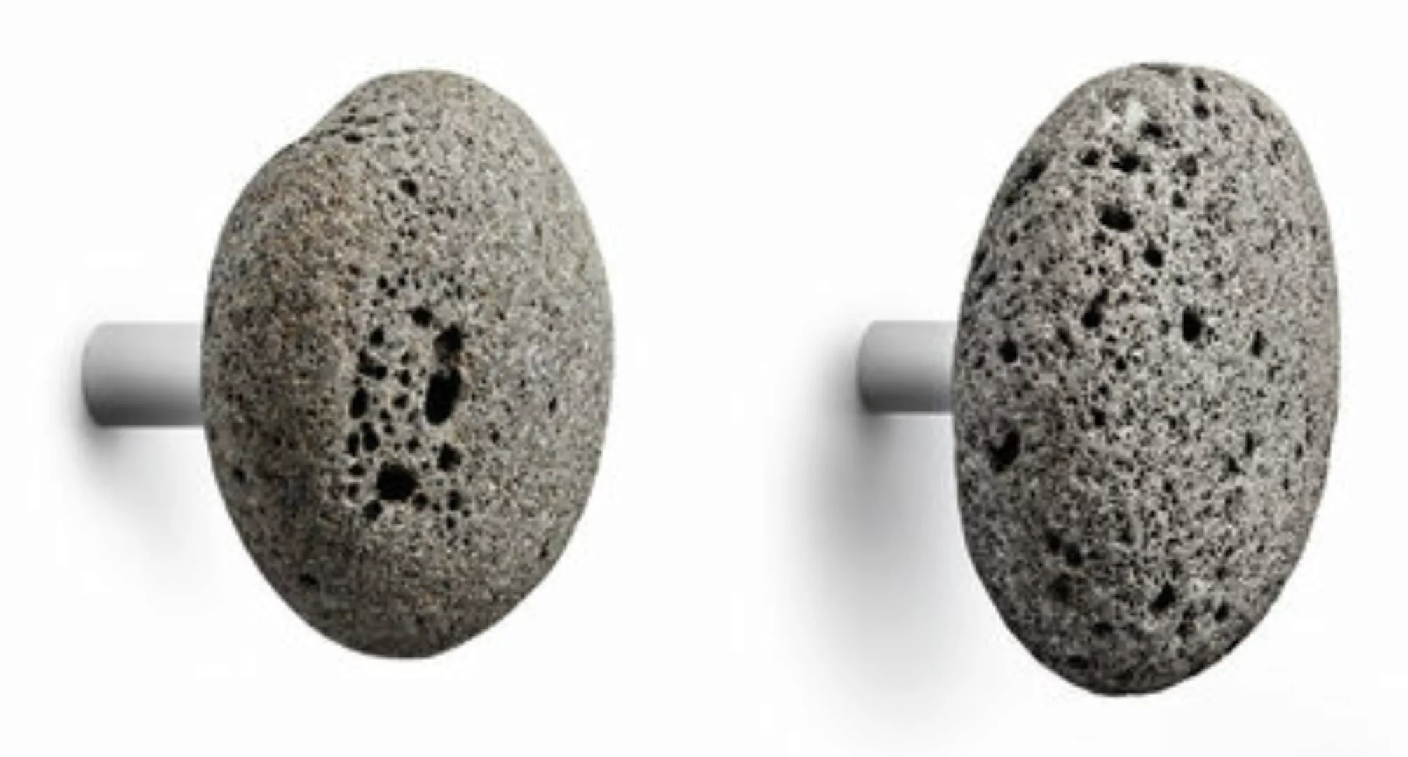 Wandhaken Stone stein grau / 2er-Set - Naturstein - Normann Copenhagen - Gr günstig online kaufen