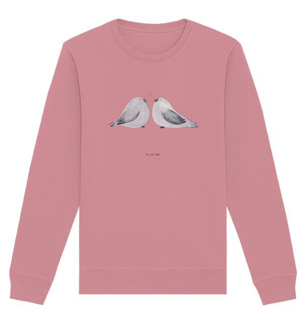 Mr. & Mrs. Panda Longpullover Größe S Turteltauben Liebe - Canyon Pink - Ge günstig online kaufen