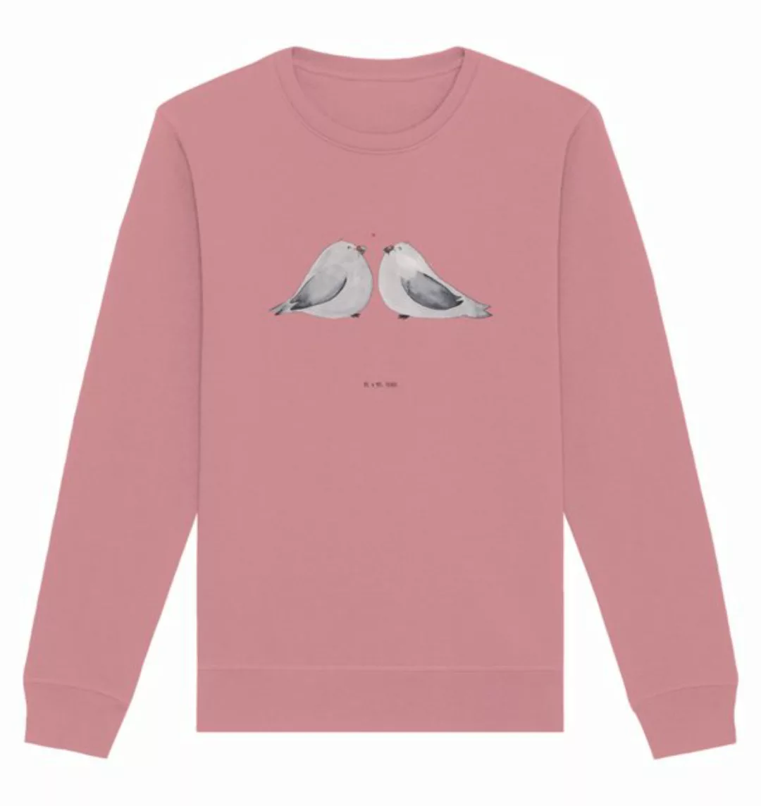 Mr. & Mrs. Panda Longpullover Größe S Turteltauben Liebe - Canyon Pink - Ge günstig online kaufen