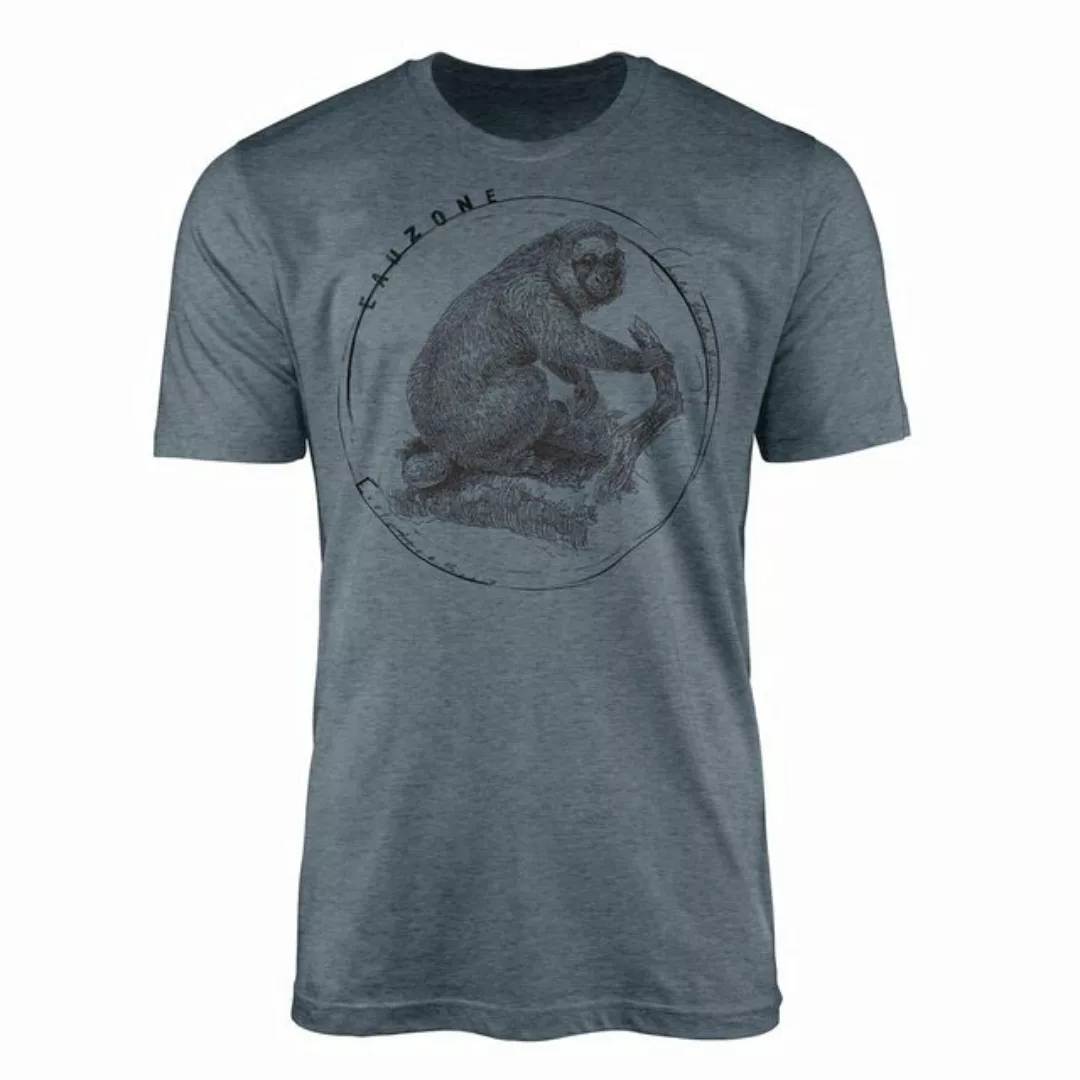 Sinus Art T-Shirt Evolution Herren T-Shirt Kahlkopf-Saki günstig online kaufen