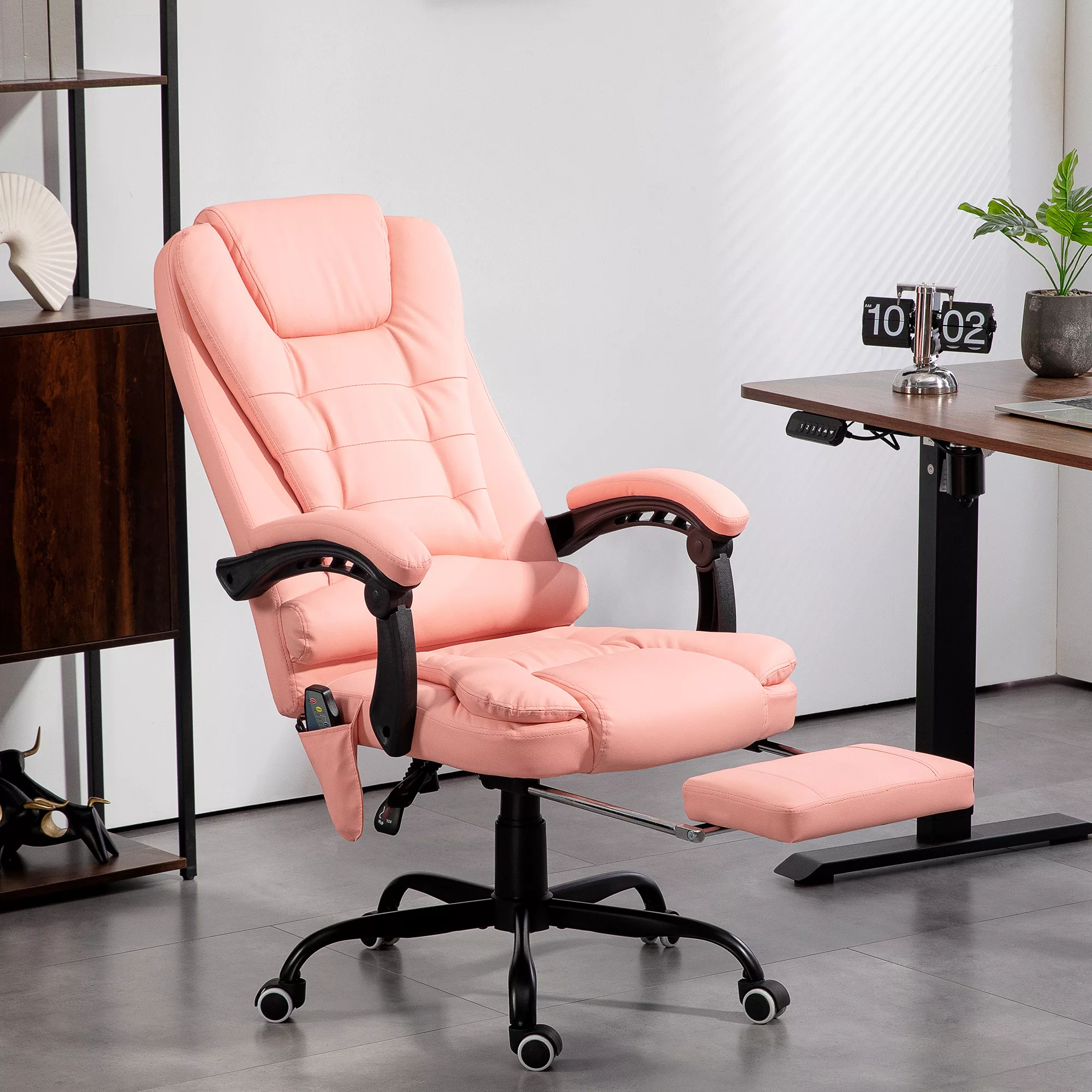 Vinsetto Bürostuhl mit 7 Punkt Massage, ergonomischer Bürosessel mit Liegef günstig online kaufen