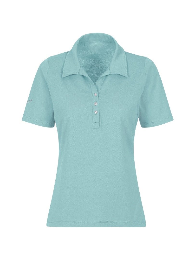 Trigema Poloshirt "TRIGEMA Poloshirt aus Baumwolle mit Kristallsteinen", (1 günstig online kaufen