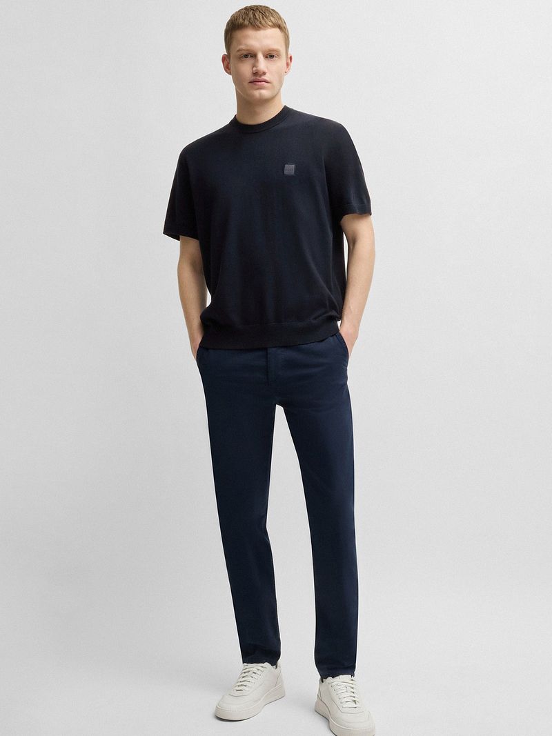 BOSS Knitted T-shirt Kanache Navy - Größe XXL günstig online kaufen