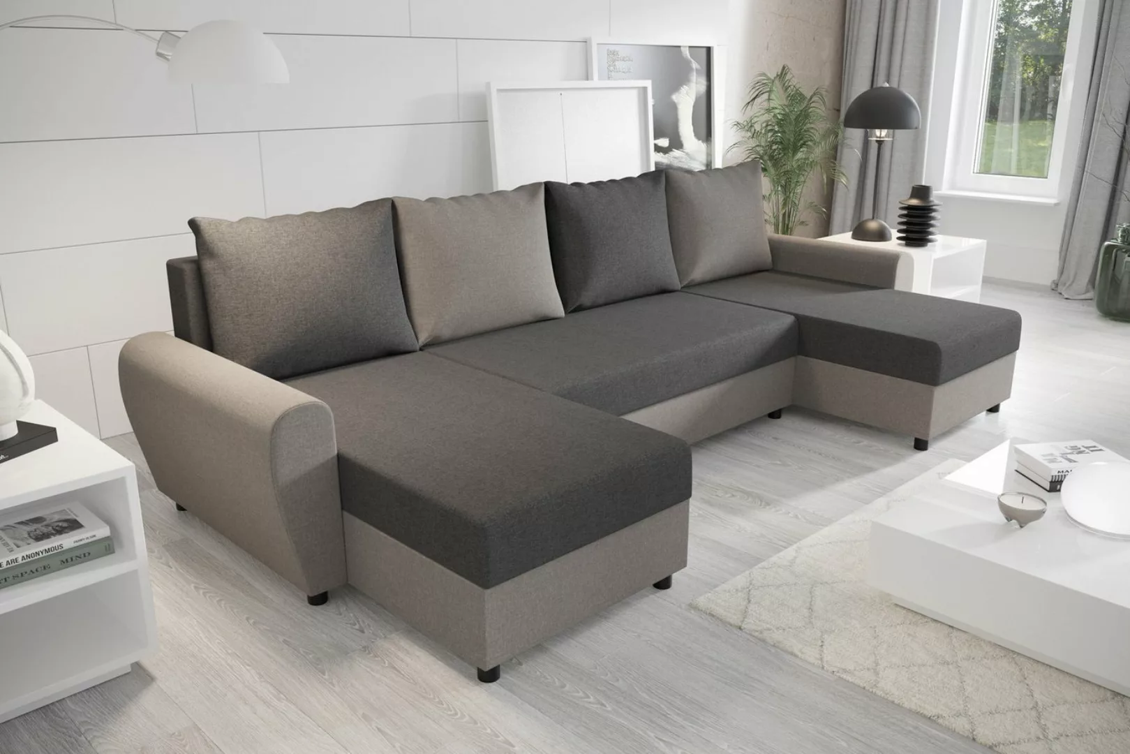 ALTDECOR Wohnlandschaft FION-U, Couch mit Schlaffunktion, Wohnzimmer - Ecks günstig online kaufen