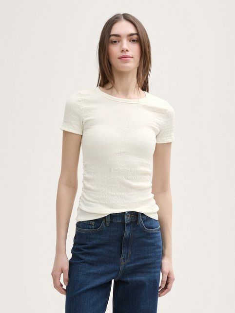 TOM TAILOR Denim T-Shirt T-Shirt in Knitter-Optik günstig online kaufen