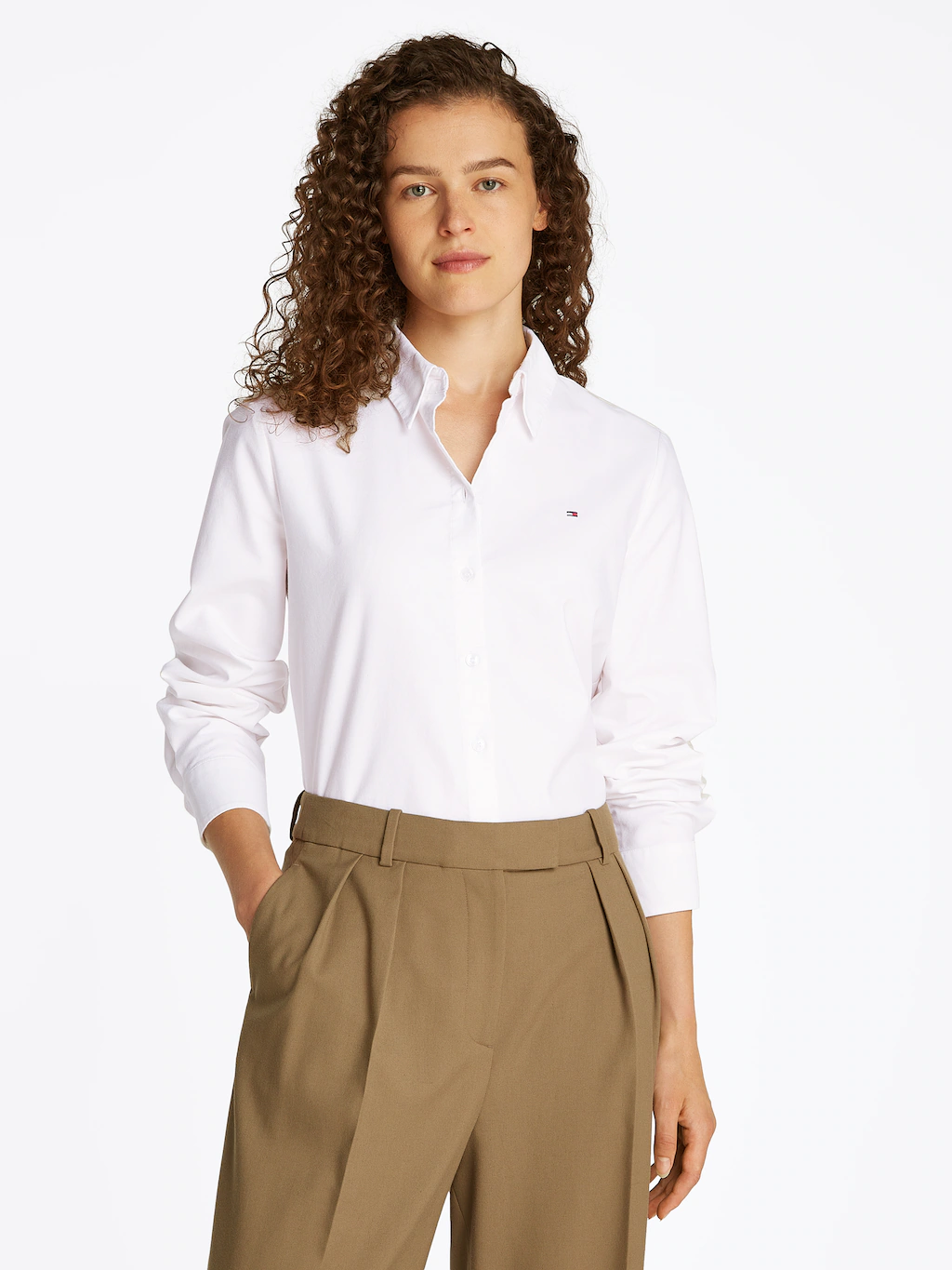 Tommy Hilfiger Hemdbluse "OXFORD RELAXED FIT SHIRT mit Hemdblusenkragen und günstig online kaufen