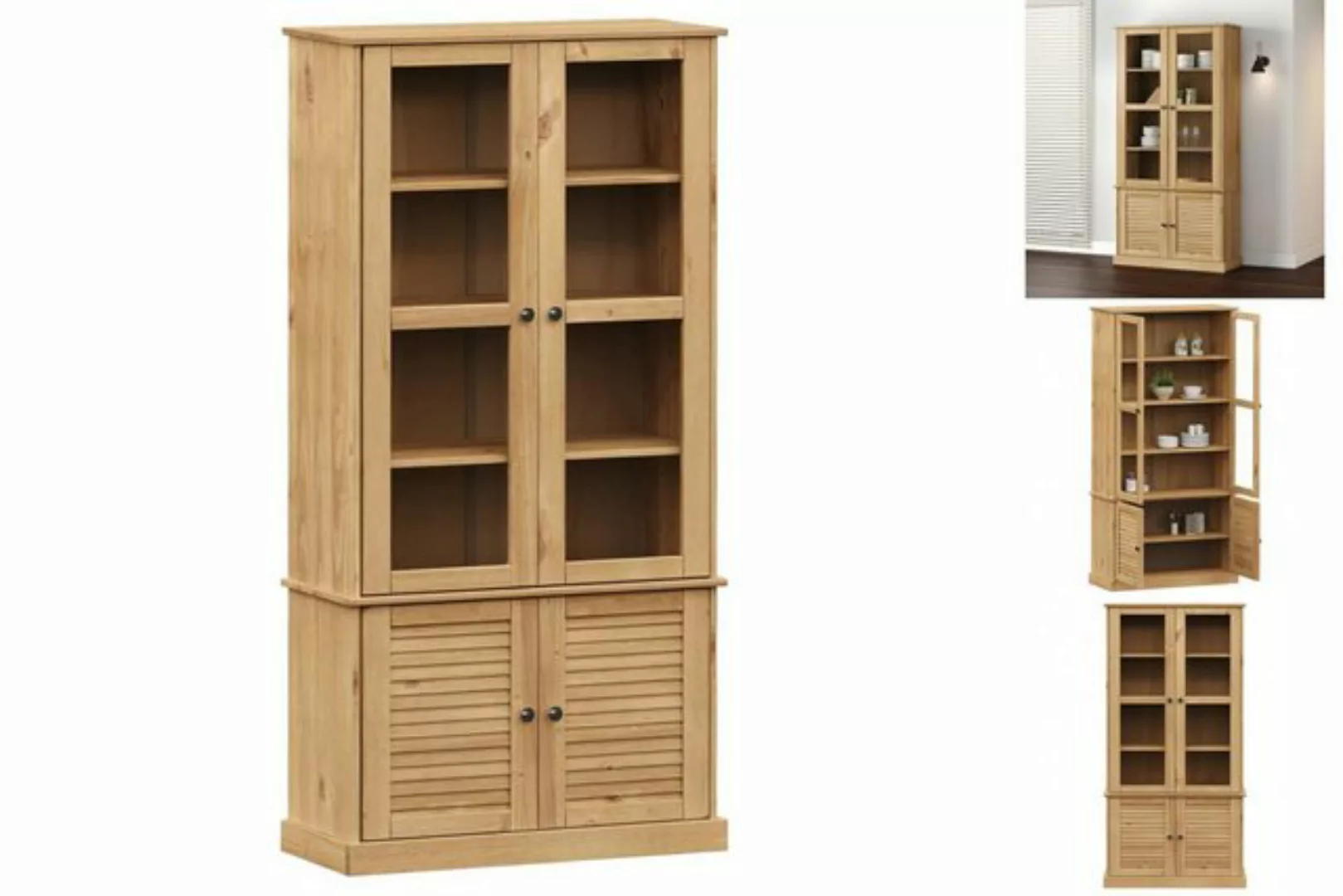 vidaXL Vitrine Vitrine Regal Highboard Vitrinenschrank VIGO 85x35x170 cm Ma günstig online kaufen