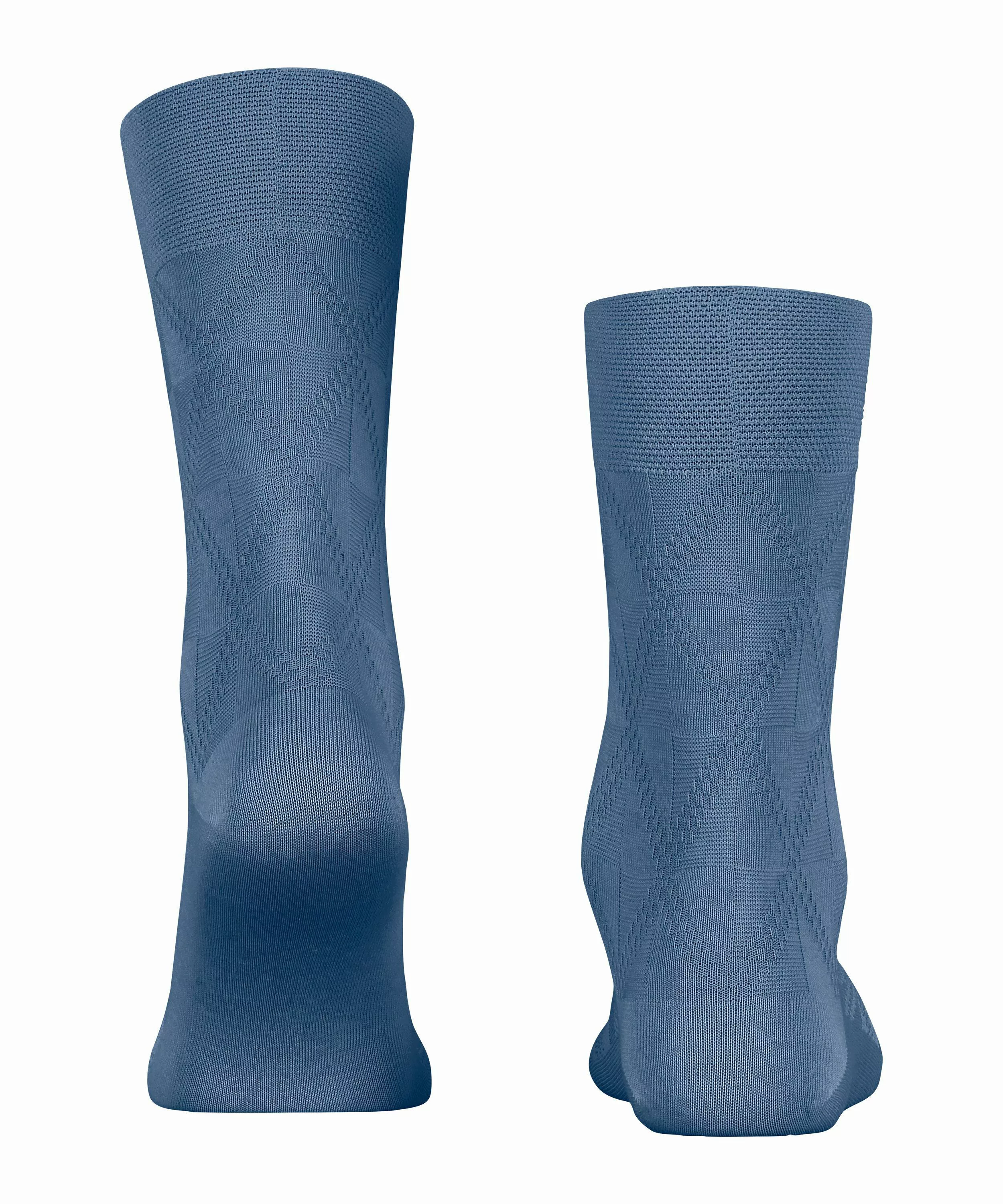 FALKE Sensitive Soft Winter Herren Socken, 41-42, Blau, Geometrisch, Schurw günstig online kaufen
