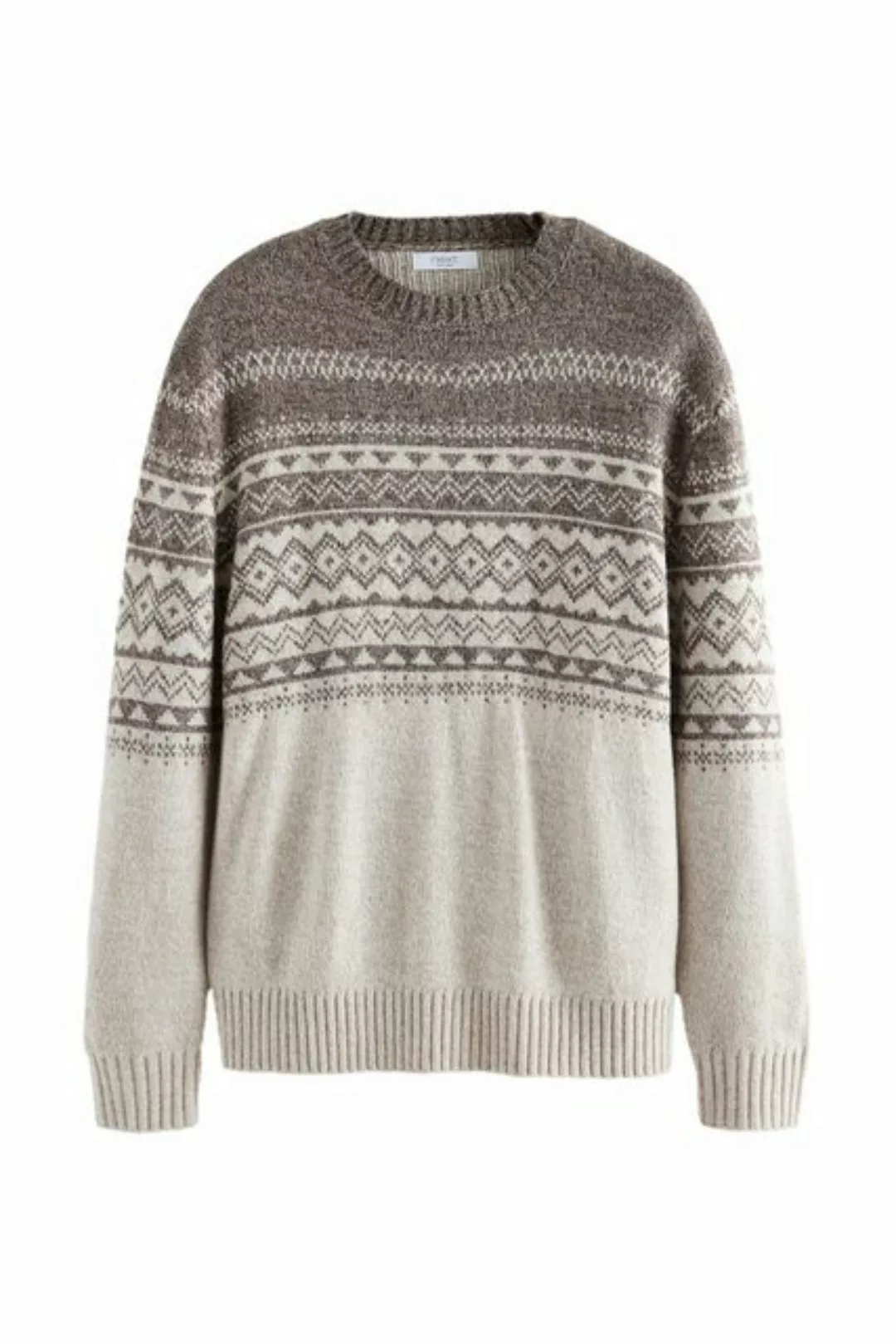 Next Rundhalspullover Regular Fit Rundhalspullover mit Fairisle-Muster (1-t günstig online kaufen