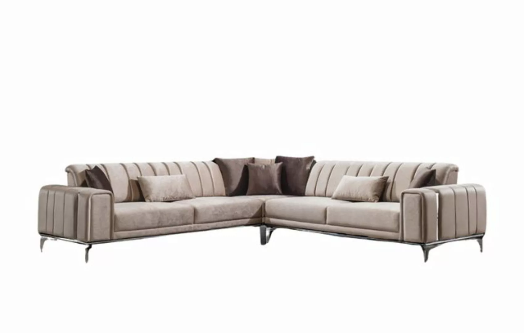 Villa Möbel Ecksofa Eden, Set, mit Relax-/Bettfunktion durch umklappbare Rü günstig online kaufen