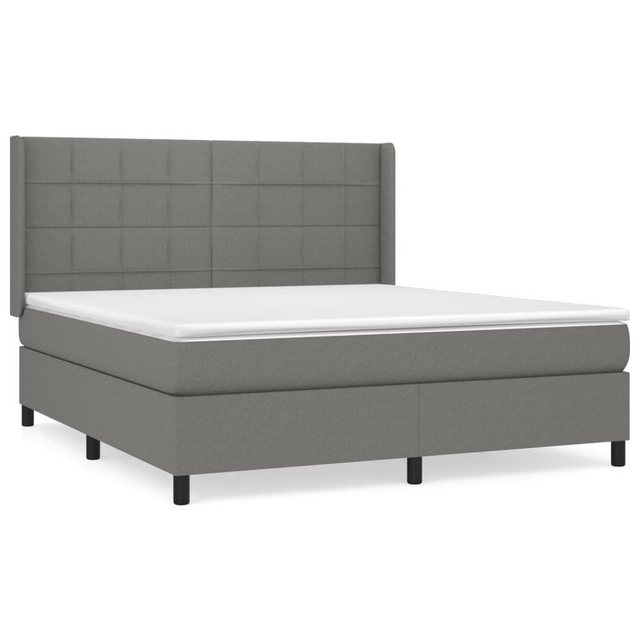 vidaXL Boxspringbett Boxspringbett mit Matratze Schwarz 160x200 cm Stoff Be günstig online kaufen