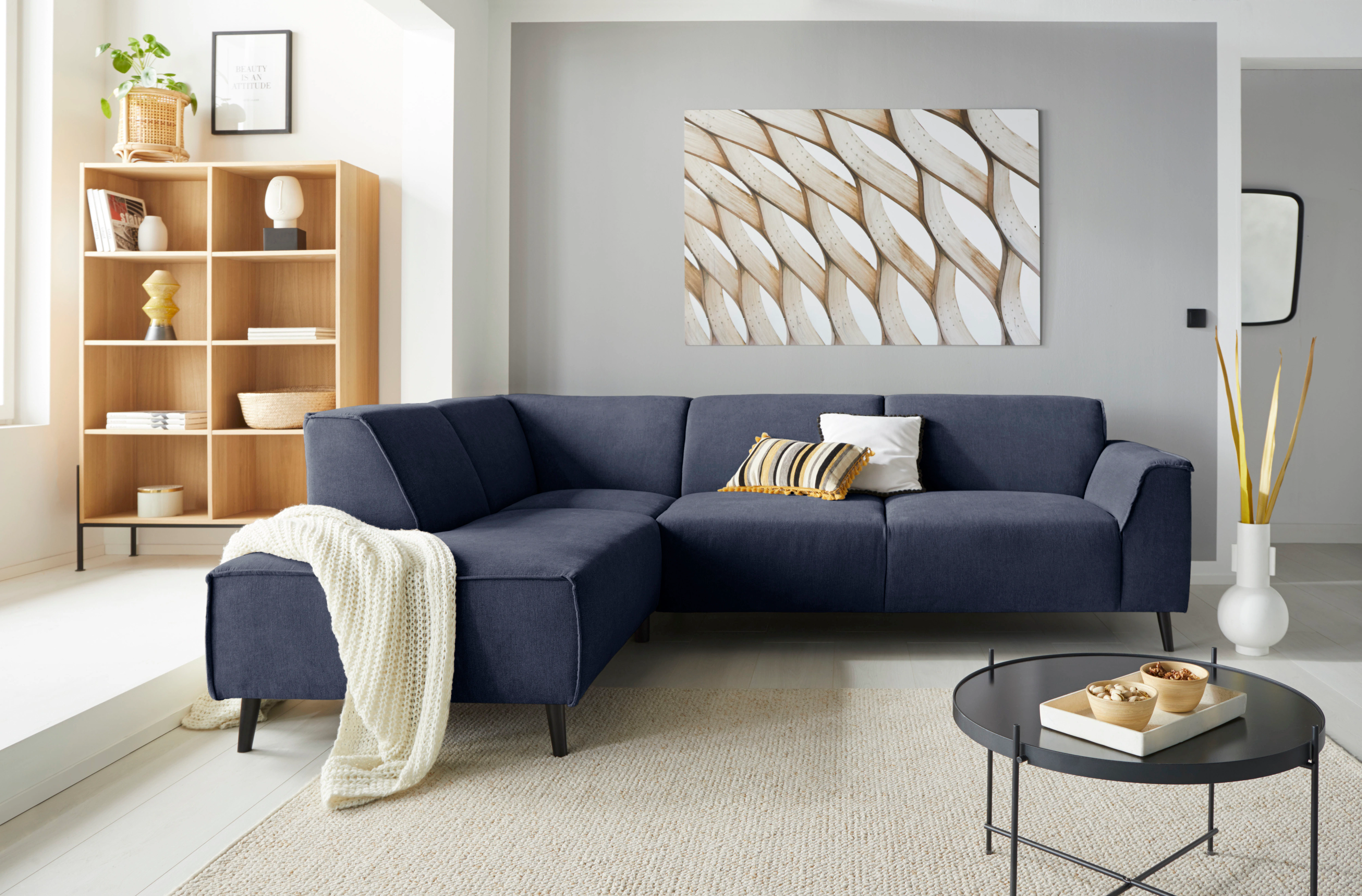 DOMO collection Ecksofa »Amora, bequem und zeitlos, L-Form«, mit Federkern günstig online kaufen