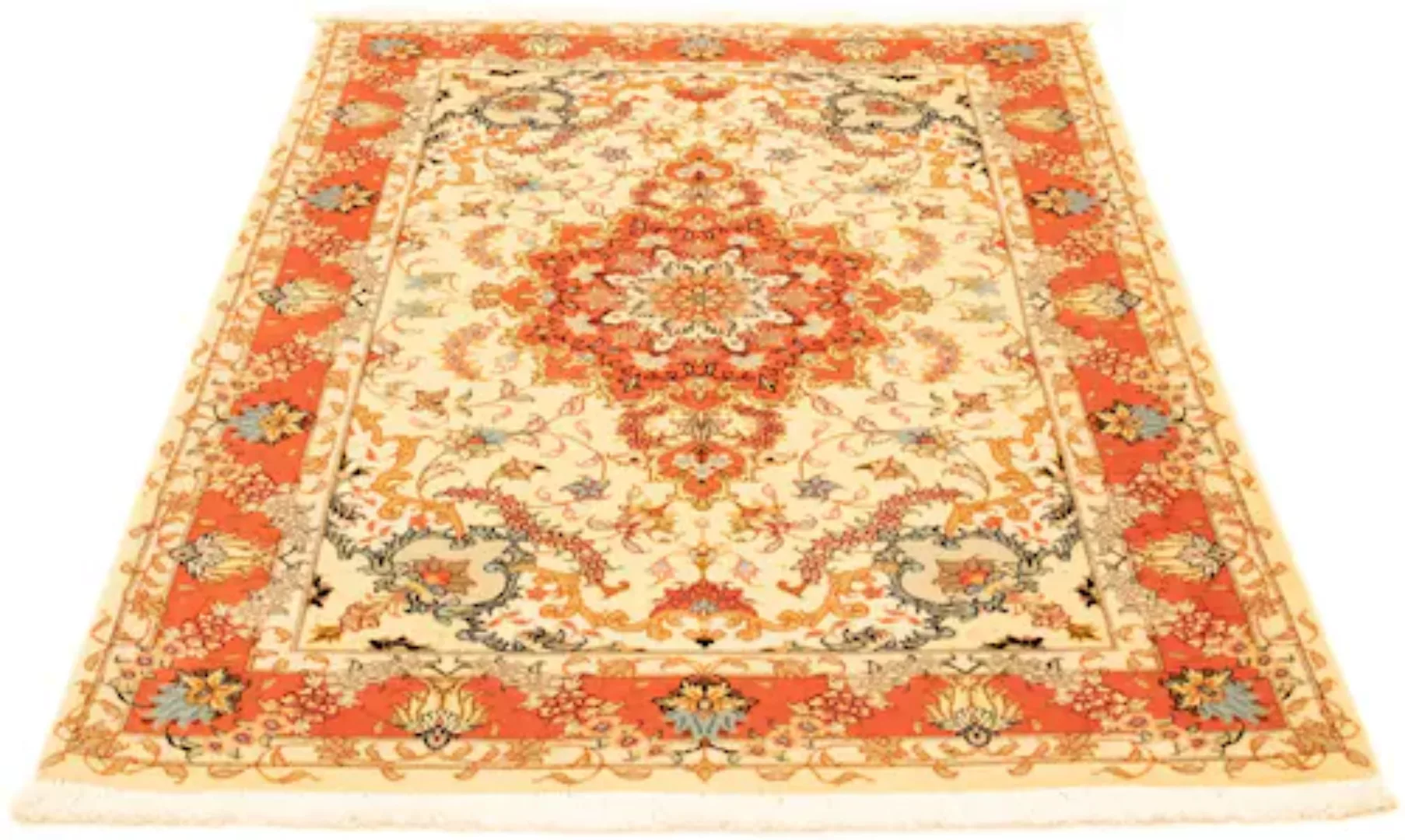 morgenland Teppich »Täbriz 50 Raj Teppich handgeknüpft beige«, rechteckig günstig online kaufen