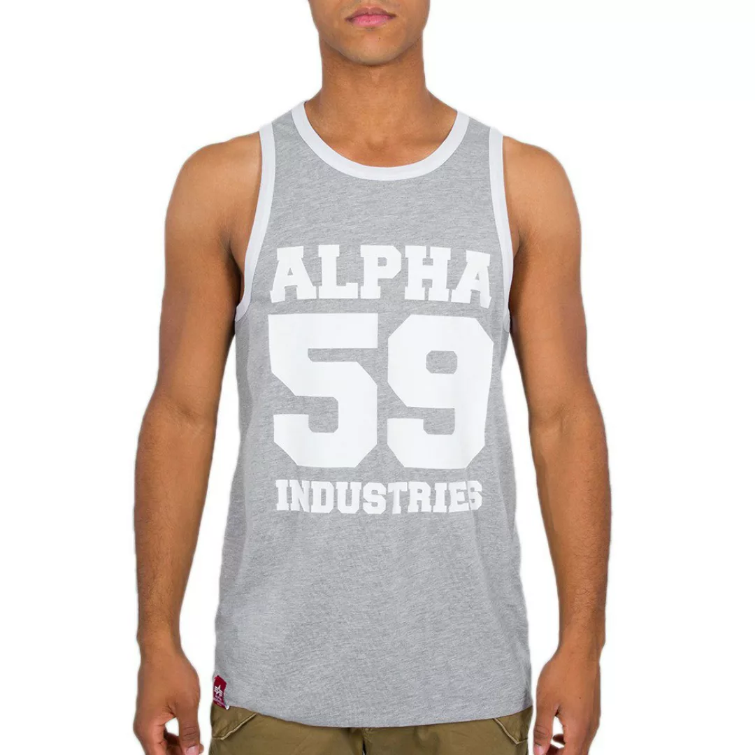 Alpha Industries 59 Ärmelloses T-shirt S Grey Heather günstig online kaufen