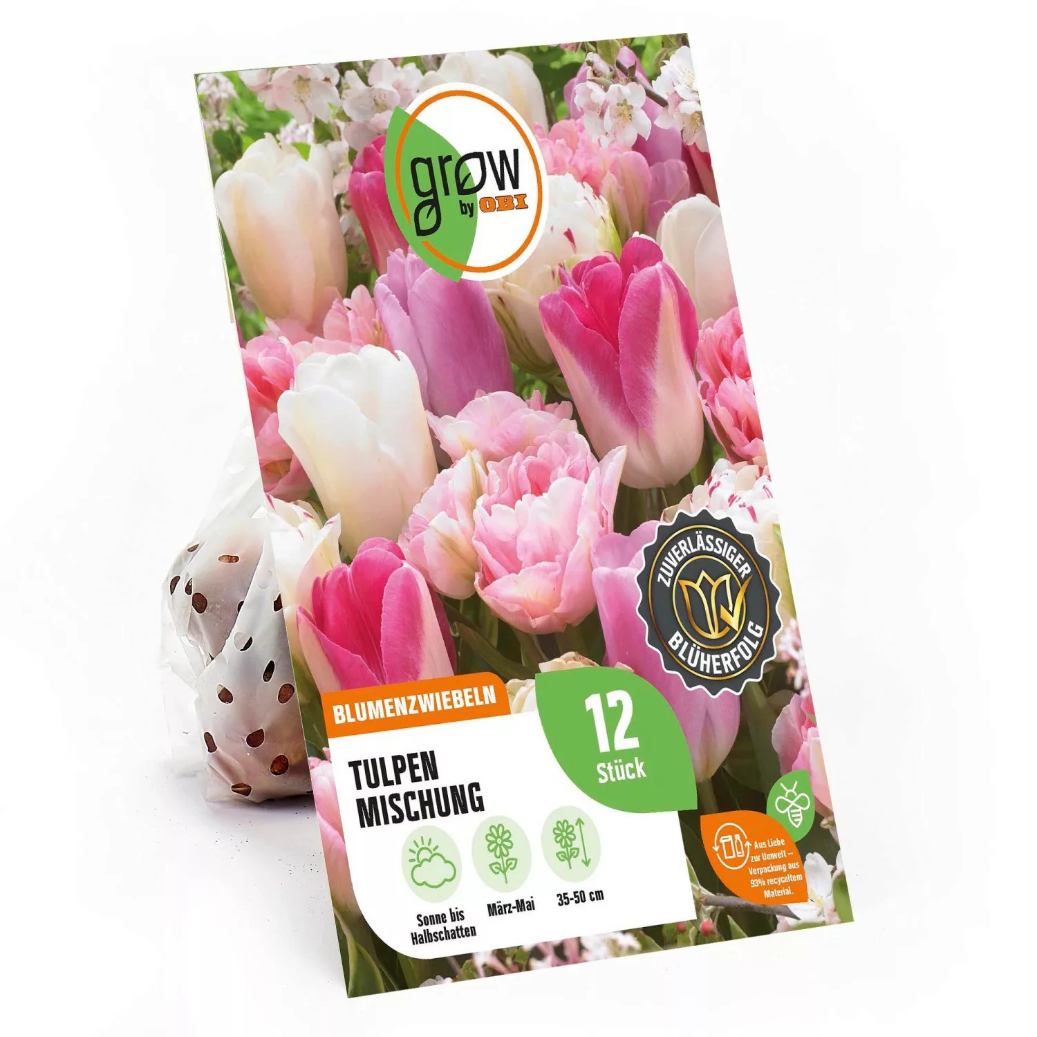 GROW by OBI Tulpen-Kollektion 3 Mischung Rosa-Weiß-Grün 12 Stück günstig online kaufen