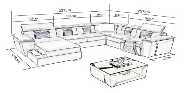 JVmoebel Ecksofa Ledersofa Design Couch Polster Sitz Wohnlandschaft Ecksofa günstig online kaufen