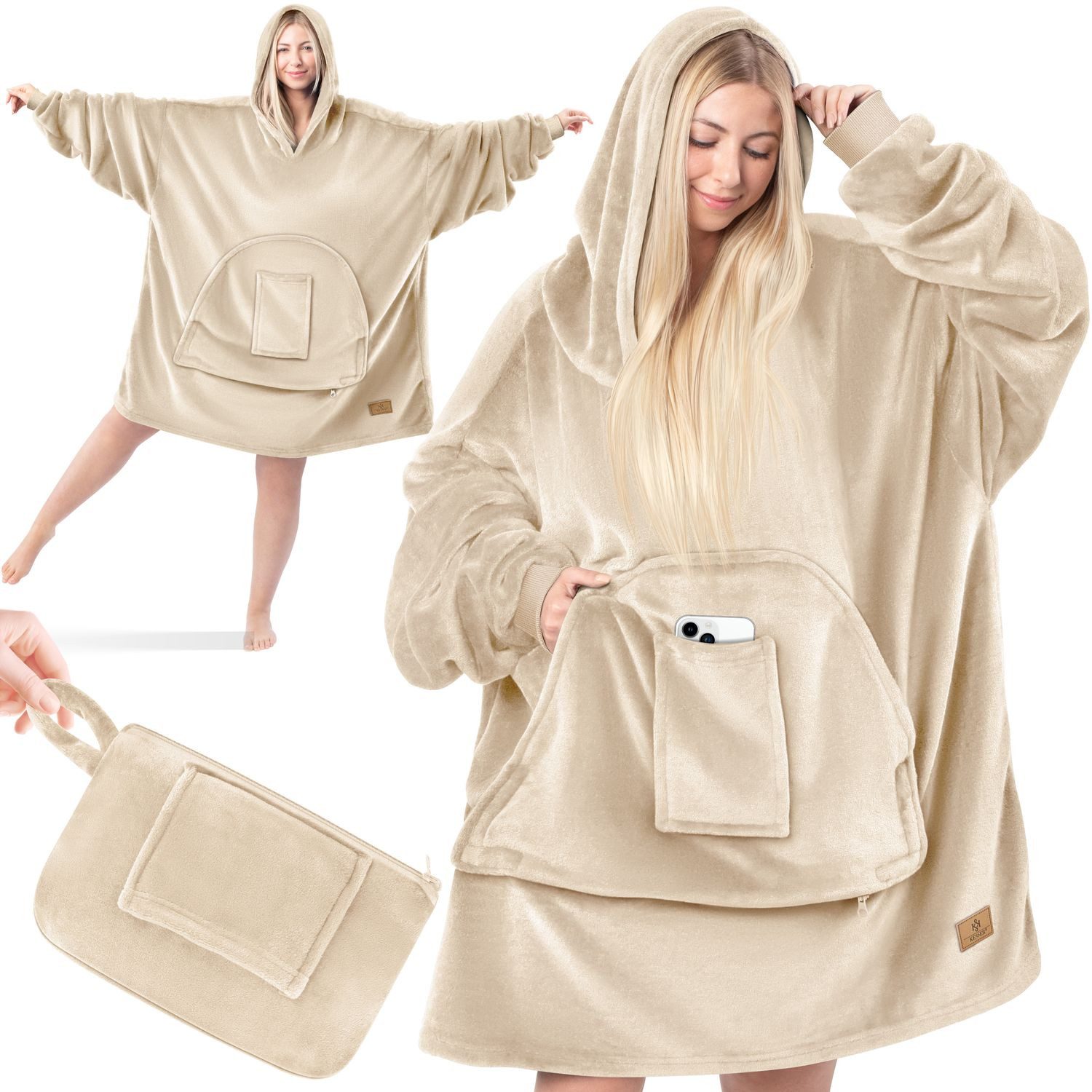 Wohndecke, KESSER, Hoodie Decke Kuscheldecke mit günstig online kaufen