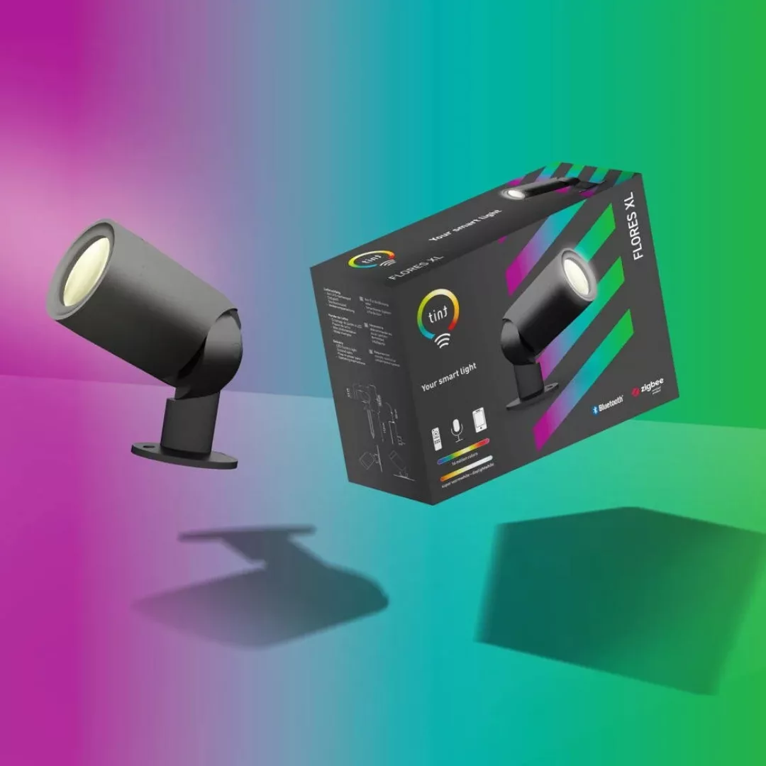 LED-Außenstrahler tint Flores XL, IP44, CCT, RGB günstig online kaufen