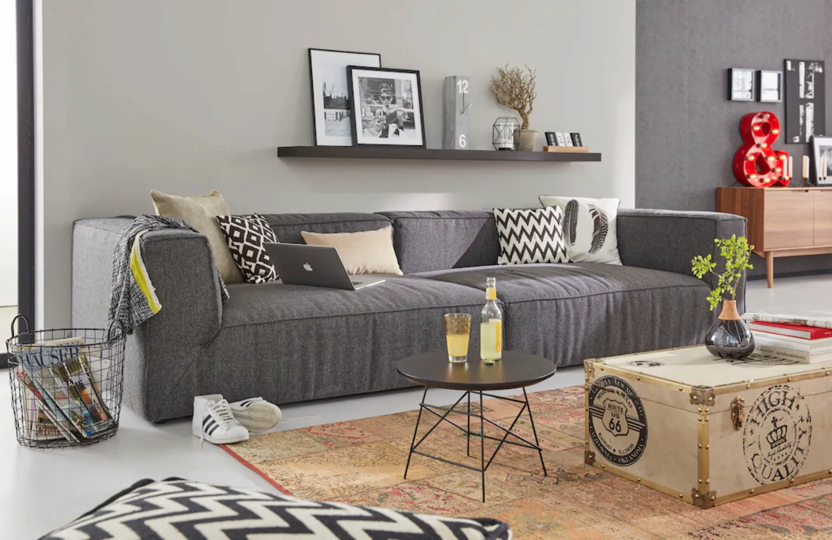 TOM TAILOR HOME Big-Sofa "BIG CUBE", in 2 Breiten, wahlweise mit Sitztiefen günstig online kaufen