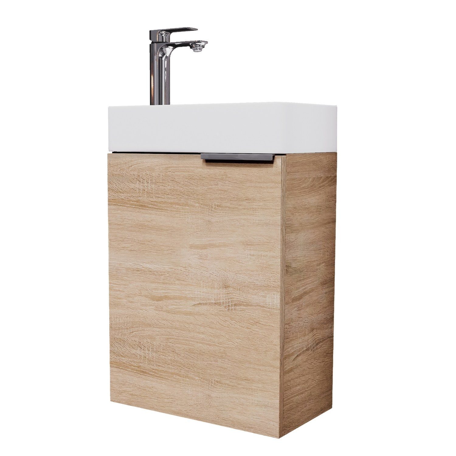 Planetmöbel Waschtisch Waschbeckenunterschrank 40cm Sonoma Eiche günstig online kaufen