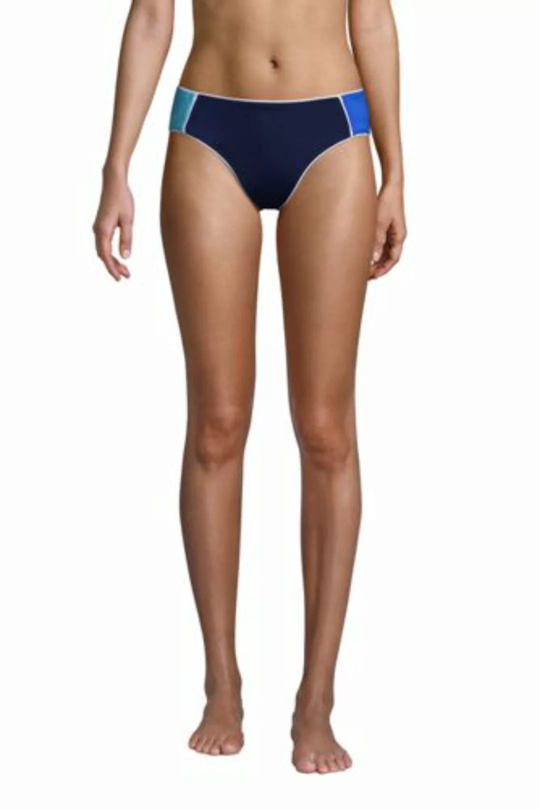 Mid Waist Bikinihose CHLORRESISTENT Colorblock, Damen, Größe: S Normal, Bla günstig online kaufen