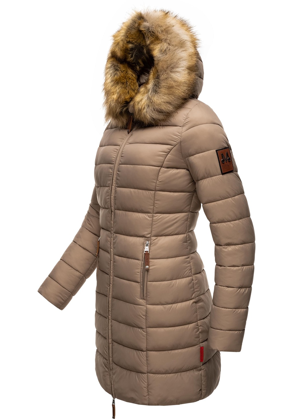 Marikoo Steppmantel "Rose-Stepp", zeitloser Winterparka mit großer Kunstfel günstig online kaufen