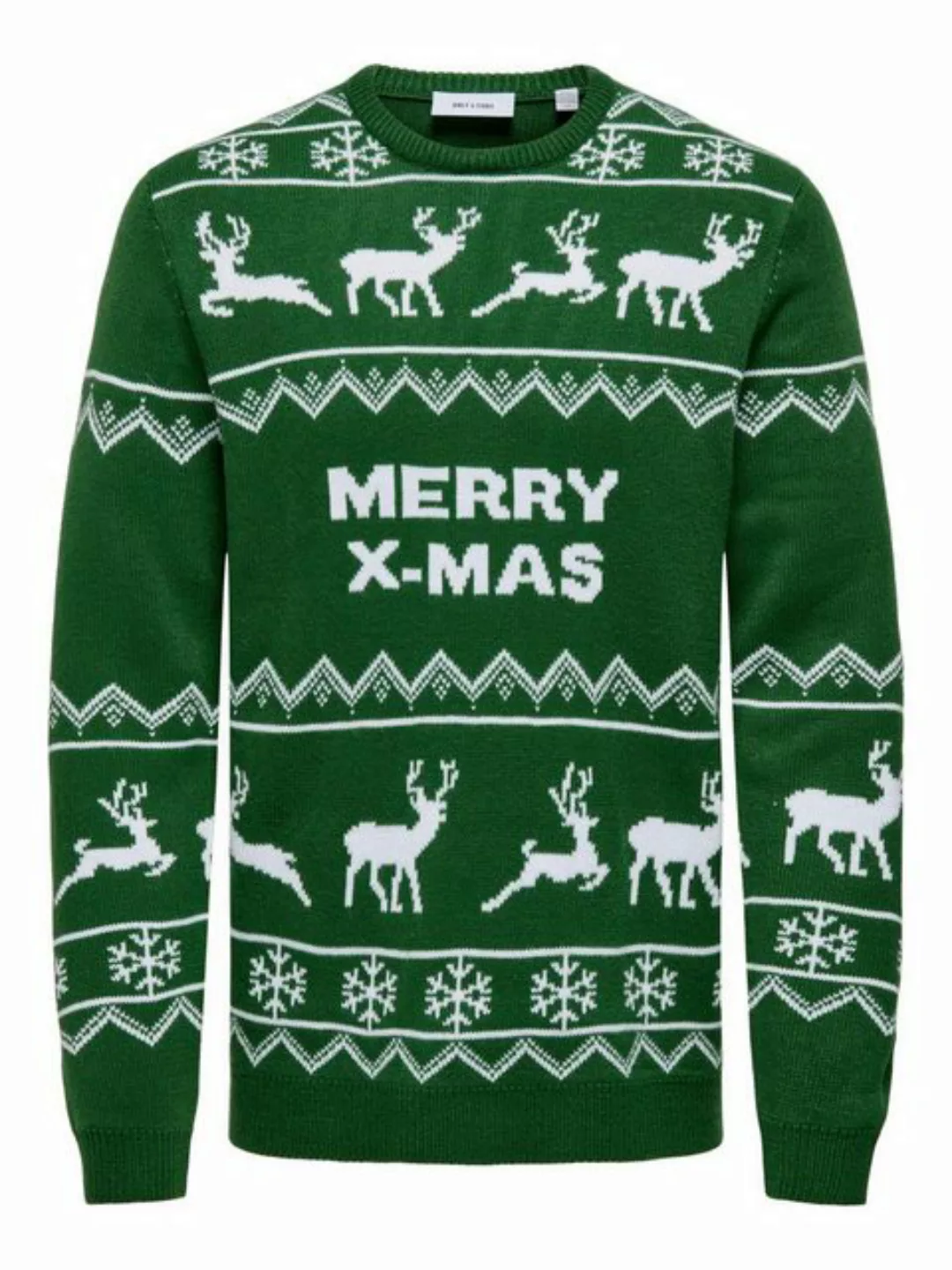 ONLY & SONS Strickpullover ONSXMAS REG 5 ALLOVER CREW KNIT günstig online kaufen