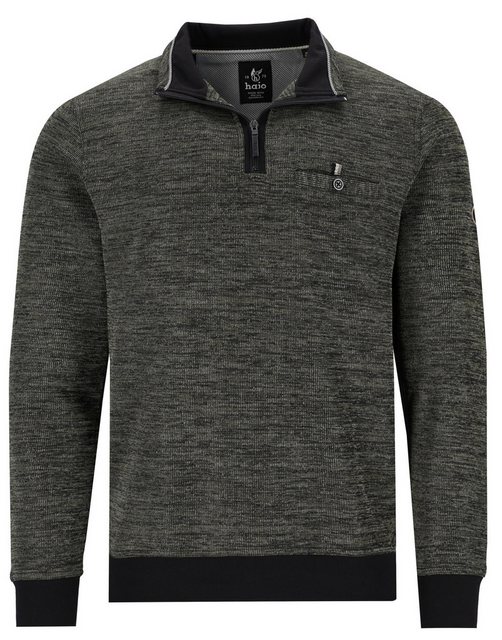 Hajo Sweatshirt Herren Sweatshirt Troyer Kragen (1-tlg) Stay Fresh Bügelfre günstig online kaufen