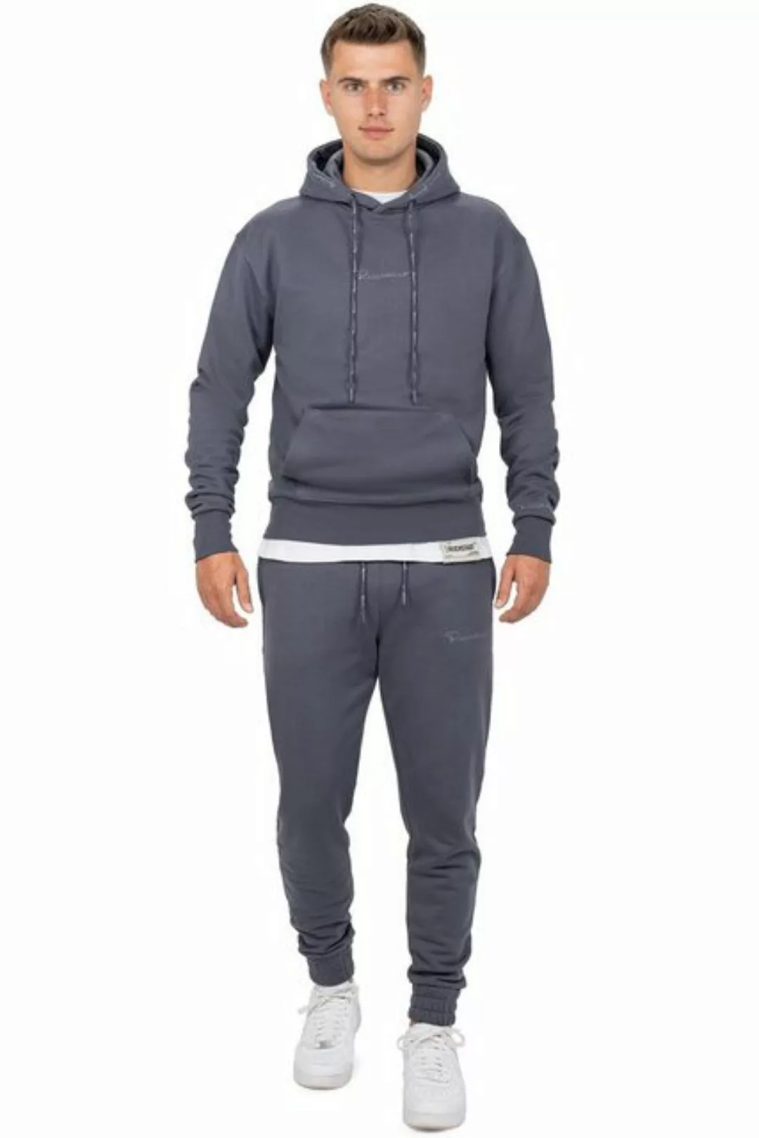 Reichstadt Kapuzenpullover Casual Basic Hoodie 23RS034 Anthracite S mit Ele günstig online kaufen