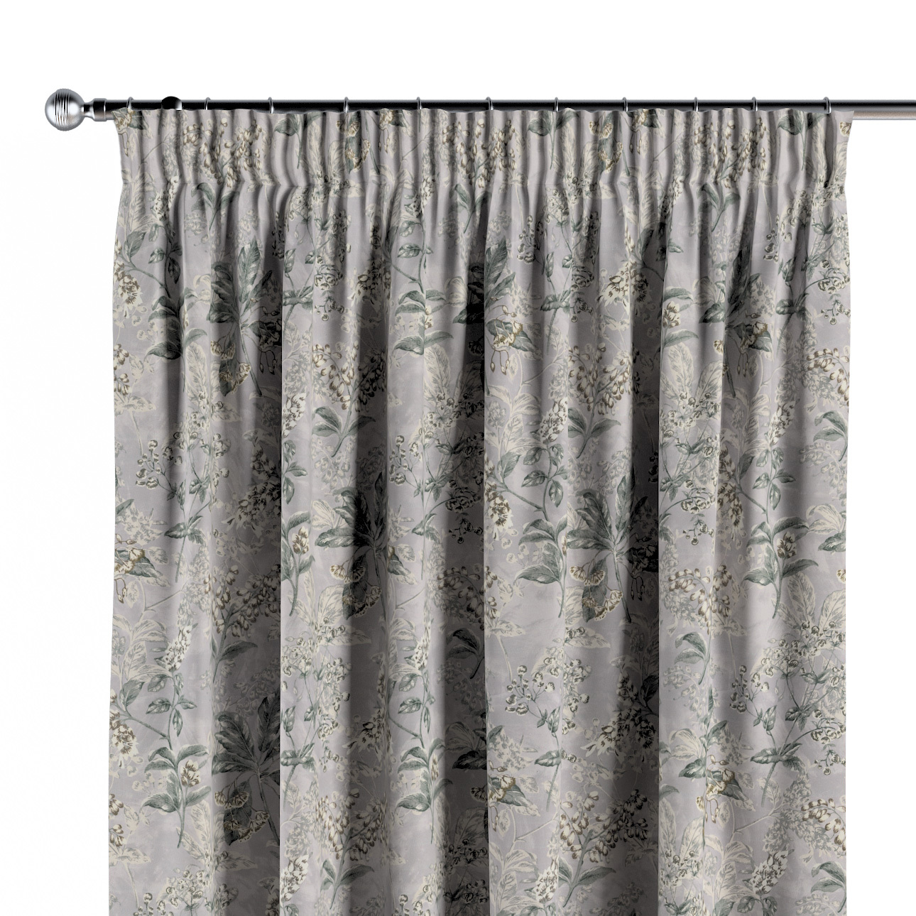 Vorhang mit Kräuselband, beige-olivgrün-grau, Londres (143-37) günstig online kaufen