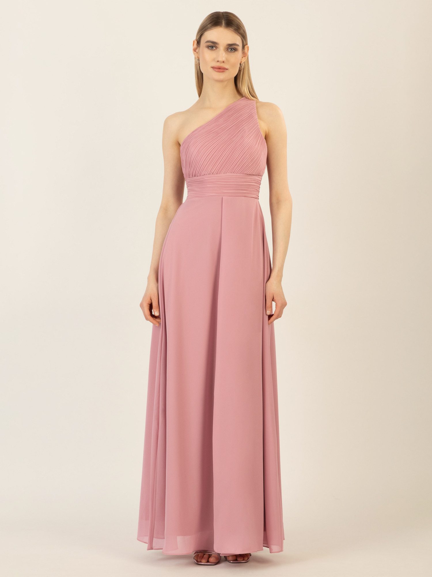 Apart Abendkleid mit Plissee- Drapierung vorne günstig online kaufen