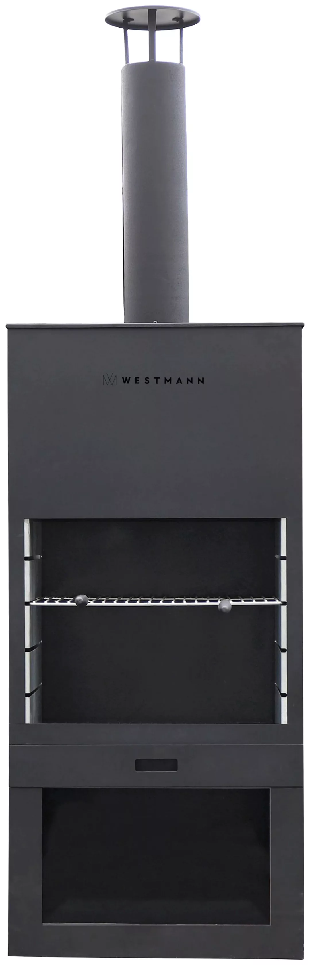 Westmann Grill-und Gartenkamin schwarz Metall B/H/L: ca. 70x229x41 cm günstig online kaufen