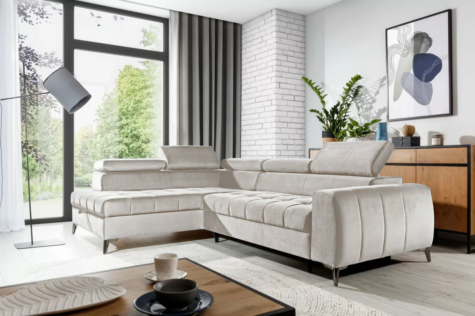 Stylefy Ecksofa Dali, L-Form, Eckcouch, Kopfteilverstellung günstig online kaufen