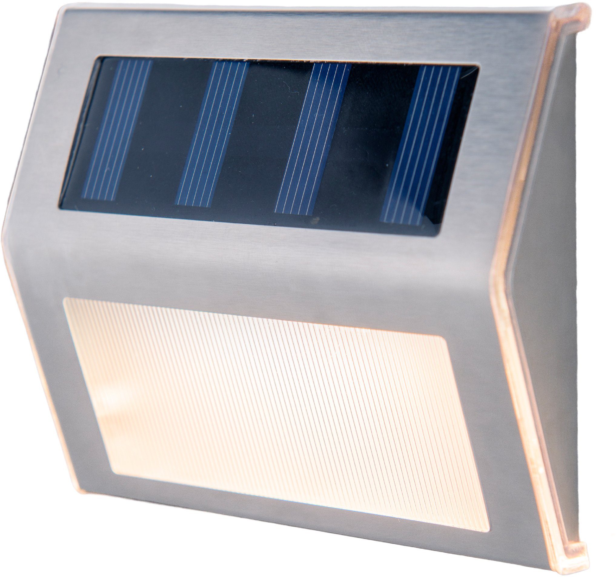 LED-Solar-Außenwandleuchte 5282104, Edelstahl, 4er-Set, IP44 günstig online kaufen