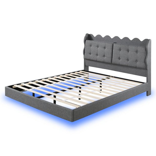 Gotagee Polsterbett Jugendbett Doppelbett Hängebett USB LED 140x200cm Leine günstig online kaufen