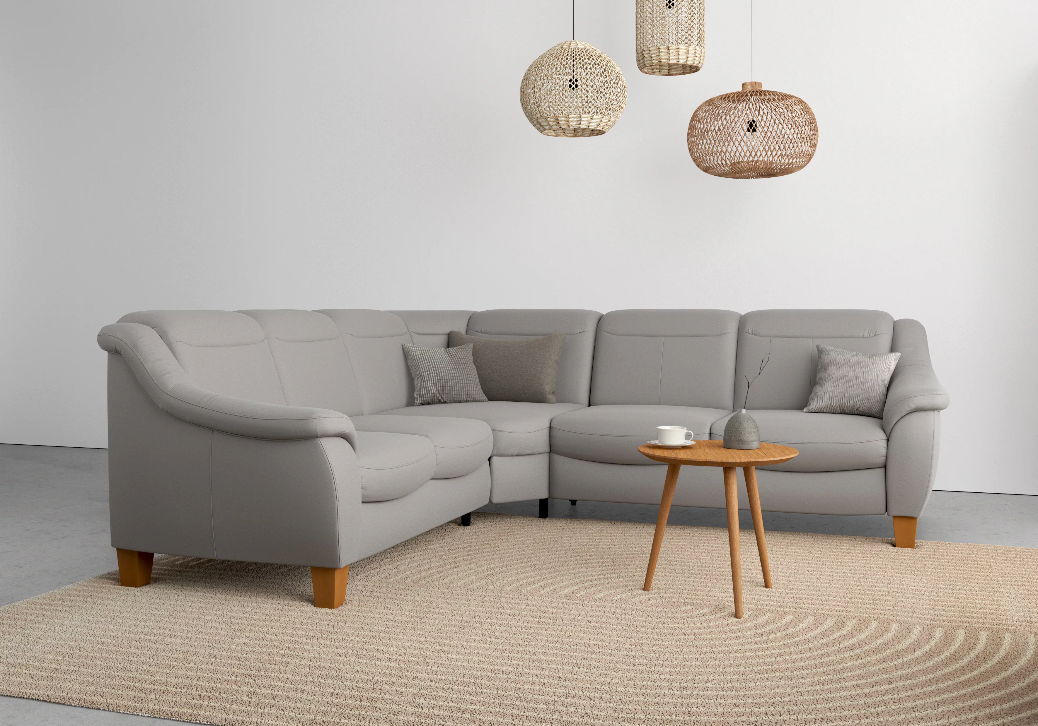 Home affaire Ecksofa "Caldera L-Form", Federkern, wahlweise mit Kopfteilver günstig online kaufen