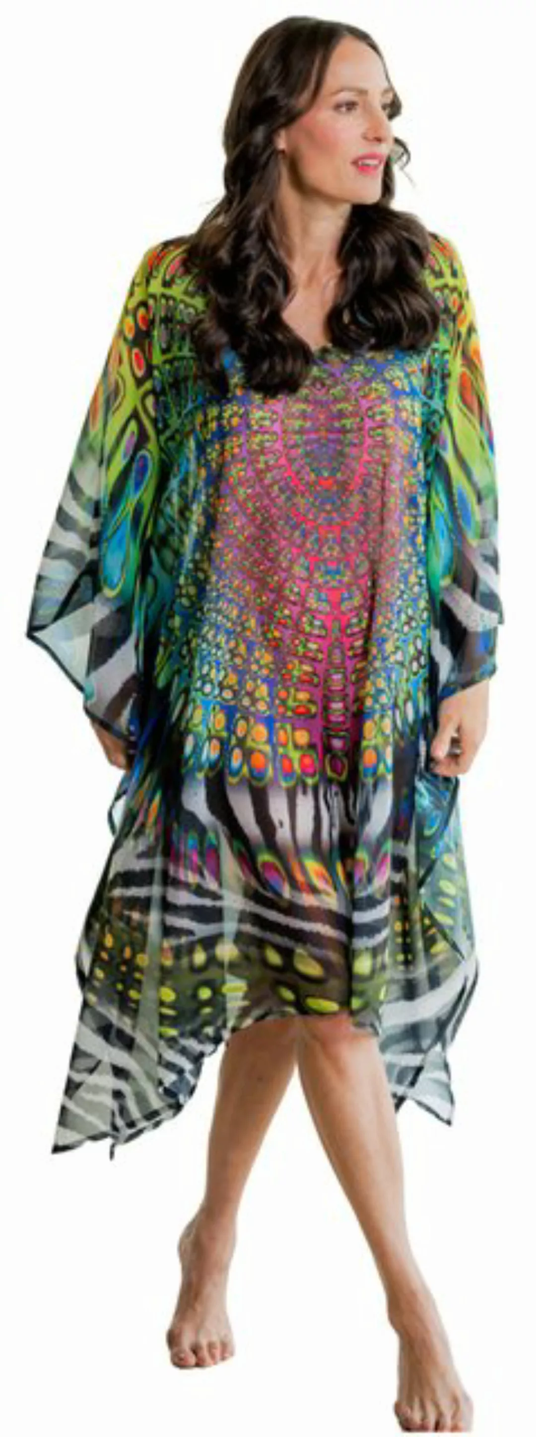 HUTSCHREUTHER Strandkleid Damen Strand Kaftan (1-tlg) Extravagantes Design günstig online kaufen