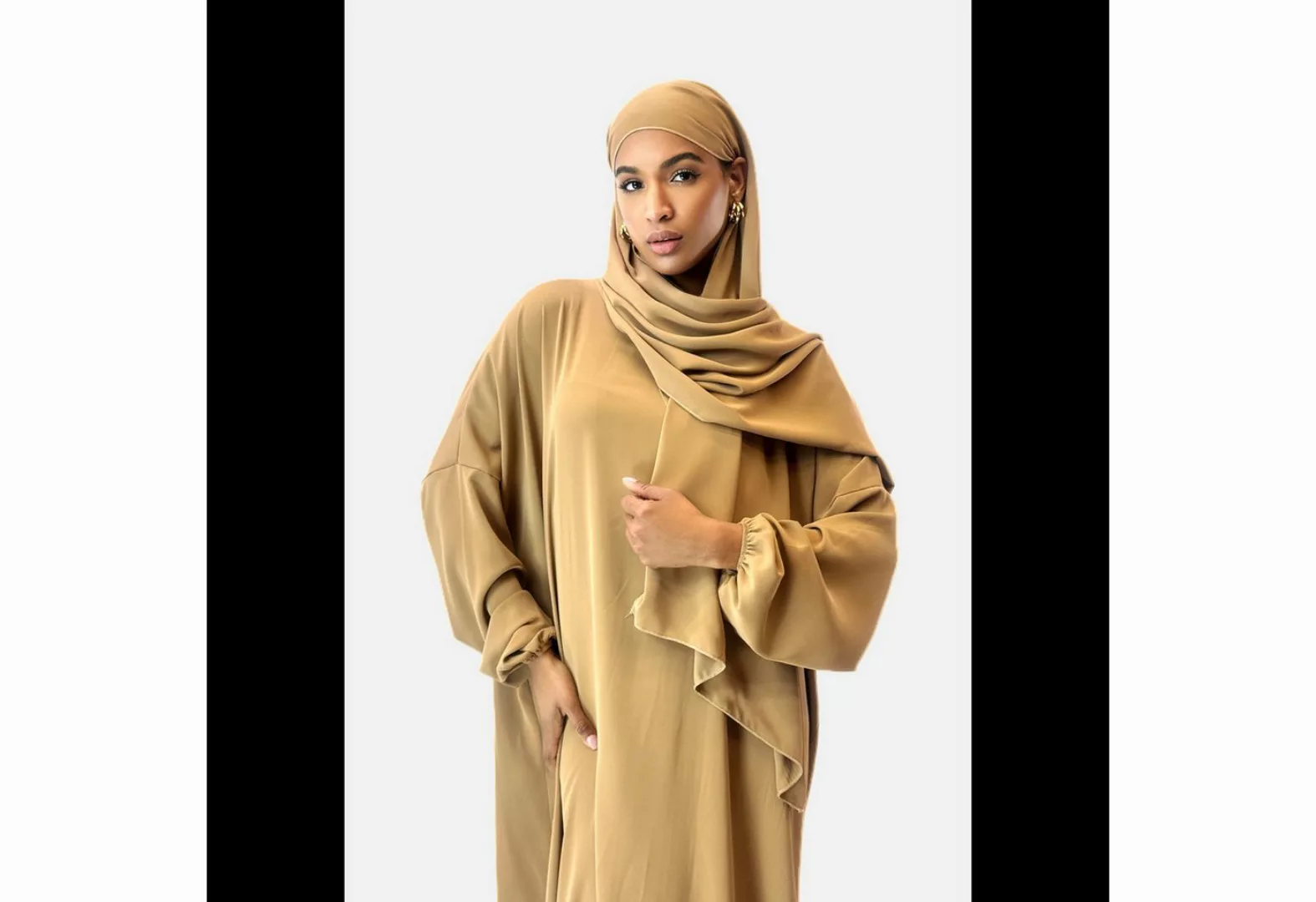 Elara Maxikleid Elara Damen Abaya mit Kopftuch (1-tlg) günstig online kaufen