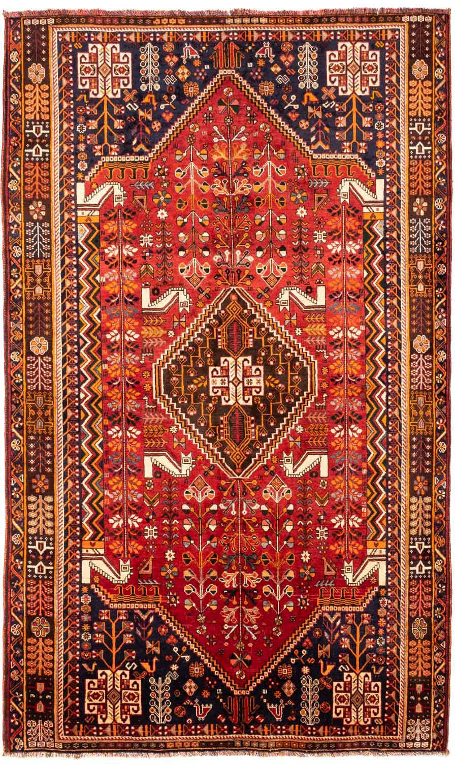 morgenland Wollteppich »Shiraz Medaillon 243 x 170 cm«, rechteckig, 1 mm Hö günstig online kaufen