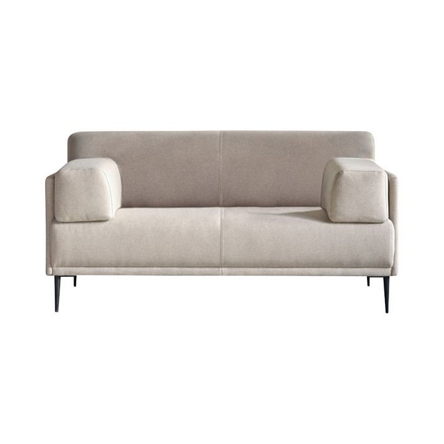 Tikamoon Sofa Finn 2-3-Sitzer-Sofa mit ecrufarbenem Stoffbezug günstig online kaufen