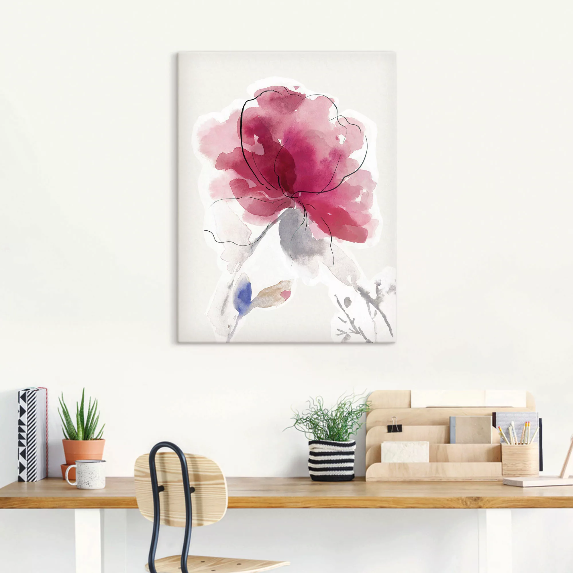 Artland Wandbild "Rosige Blüte II.", Blumenbilder, (1 St.), als Alubild, Ou günstig online kaufen